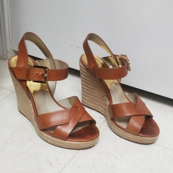 michael kors cognac sandals